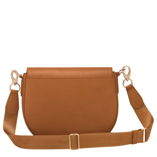 Women's Longchamp Cavalcade M Crossbody Bags Beige | UAE-1407PR