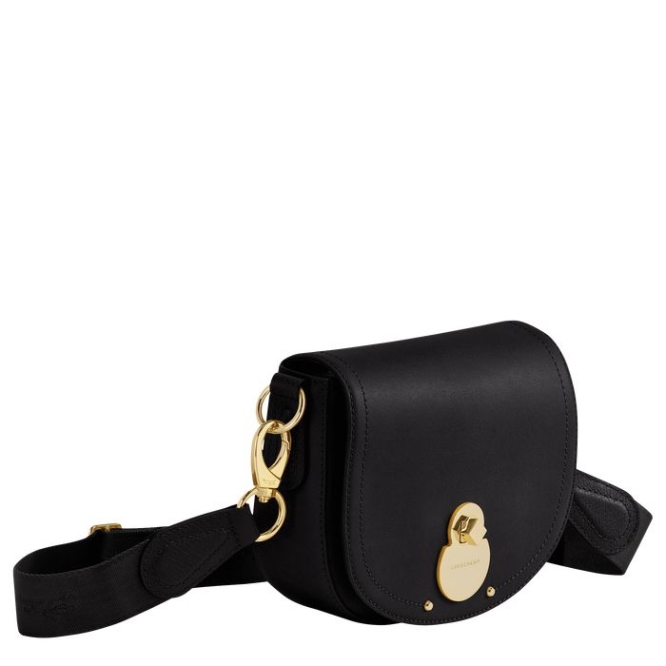 Women's Longchamp Cavalcade S Crossbody Bags Black | UAE-5718TB