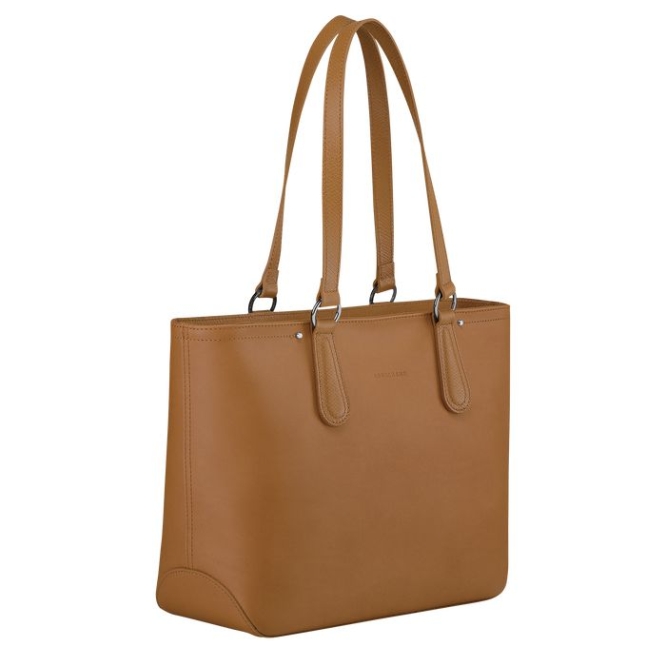 Women's Longchamp Cavalcade Shoulder Bags Beige | UAE-5278DE