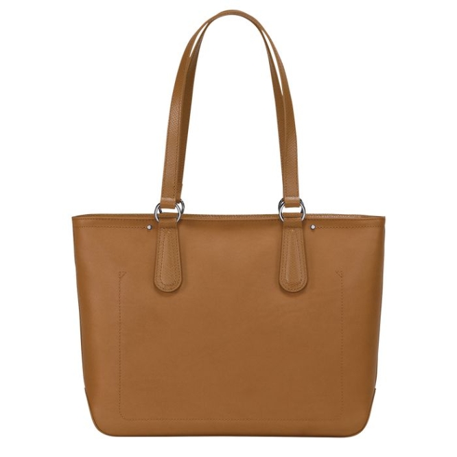 Women's Longchamp Cavalcade Shoulder Bags Beige | UAE-5278DE