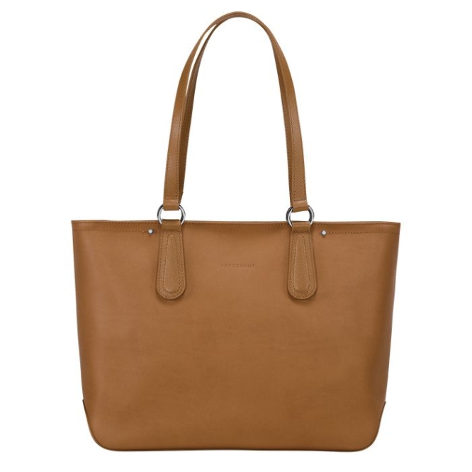 Women\'s Longchamp Cavalcade Shoulder Bags Beige | UAE-5278DE