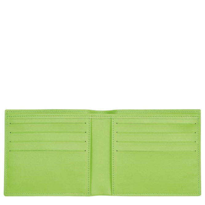 Women's Longchamp Croco Block Wallets Green | UAE-5901WA