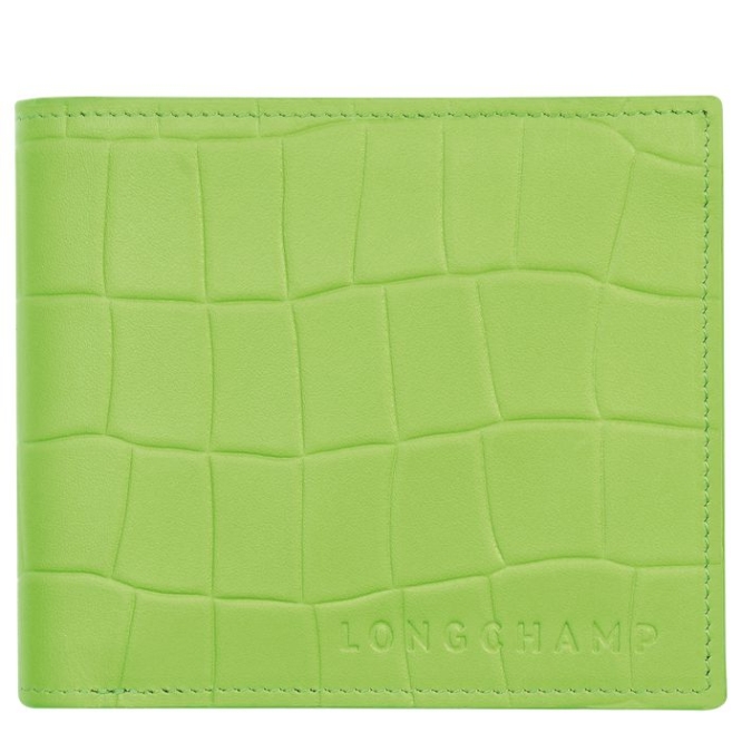 Women\'s Longchamp Croco Block Wallets Green | UAE-5901WA