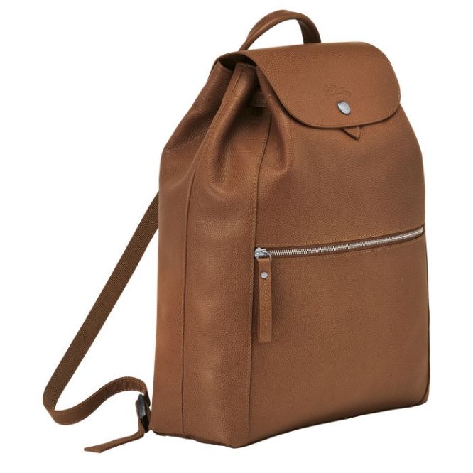 Women's Longchamp Le Foulonné Backpacks Brown | UAE-4726OH