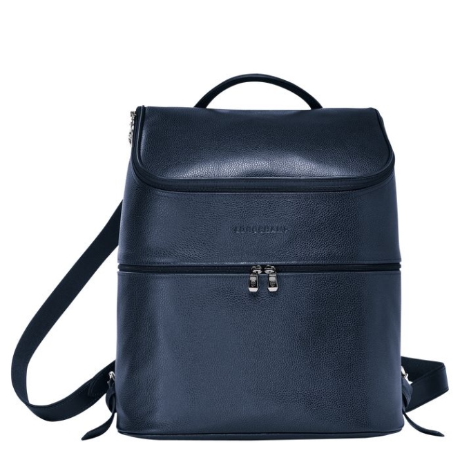 Women\'s Longchamp Le Foulonné Backpacks Navy | UAE-5761KS