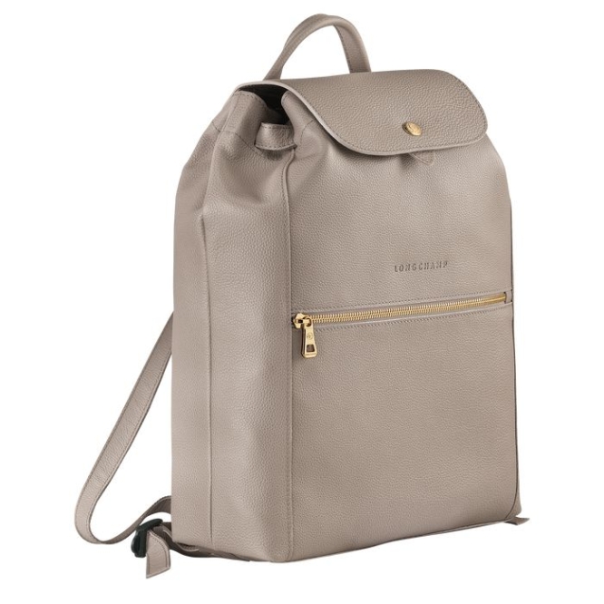 Women's Longchamp Le Foulonné Backpacks Grey | UAE-6401AI