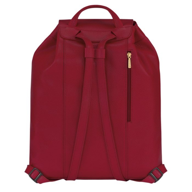 Women's Longchamp Le Foulonné Backpacks Red | UAE-9123SQ