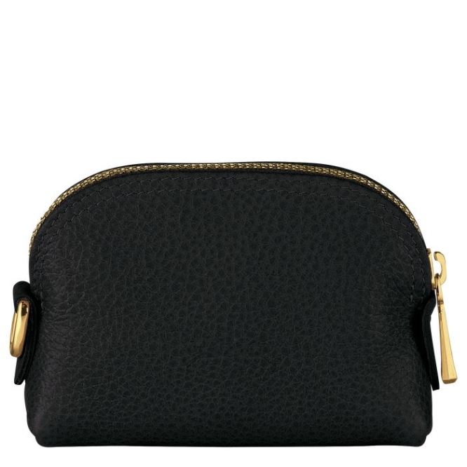 Women's Longchamp Le Foulonné Cardholders & Coin Purses Black | UAE-0271CS