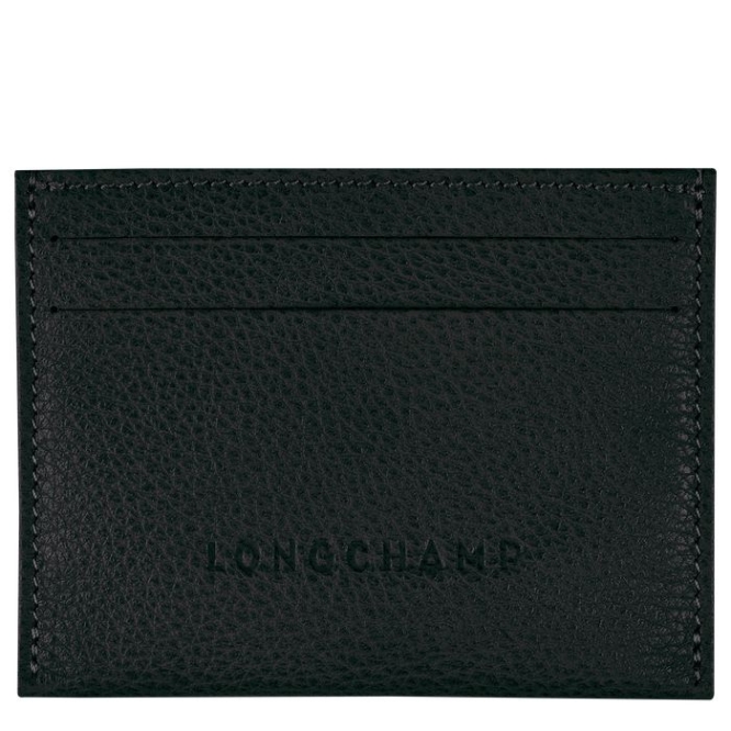 Women\'s Longchamp Le Foulonné Cardholders & Coin Purses Black | UAE-0675YV