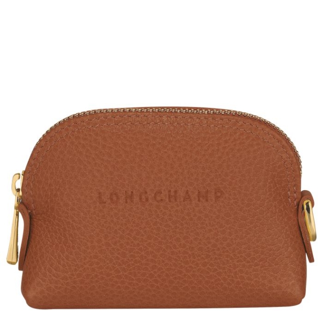 Women\'s Longchamp Le Foulonné Cardholders & Coin Purses Brown | UAE-0824SG