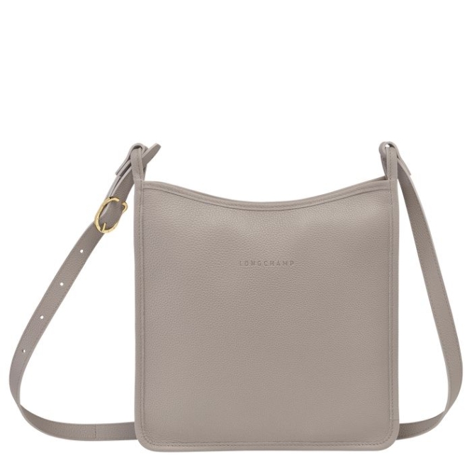 Women\'s Longchamp Le Foulonné L Crossbody Bags Grey | UAE-1498PU