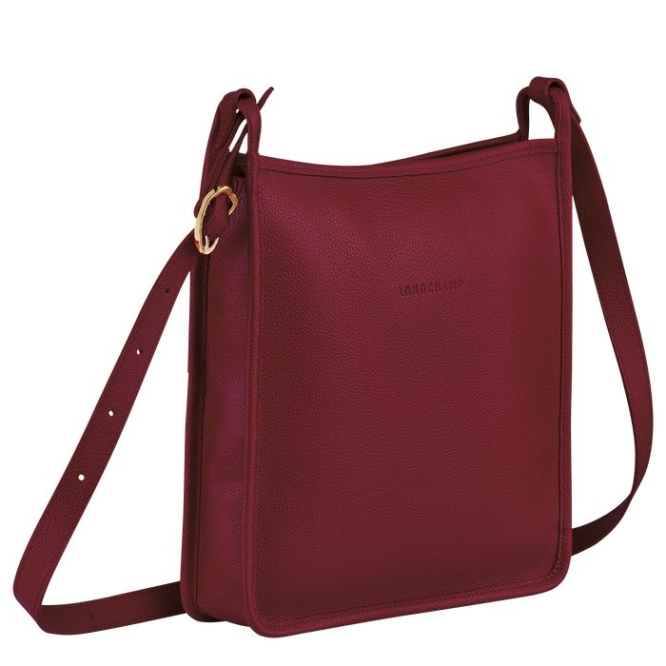 Women's Longchamp Le Foulonné L Crossbody Bags Red | UAE-9718TK