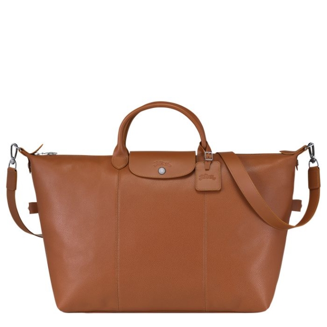 Women\'s Longchamp Le Foulonné L Travel Bags Brown | UAE-6321QP