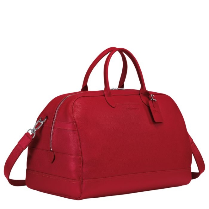 Women's Longchamp Le Foulonné L Travel Bags Red | UAE-8609QM