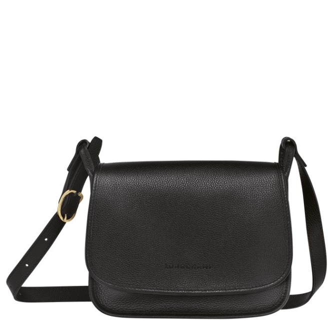 Women\'s Longchamp Le Foulonné M Crossbody Bags Black | UAE-0834VX