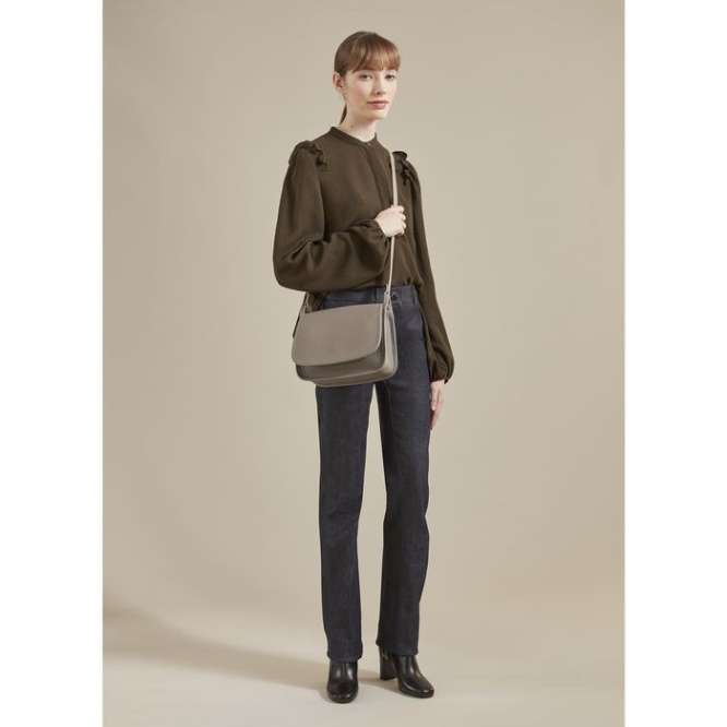 Women's Longchamp Le Foulonné M Crossbody Bags Grey | UAE-2390MS