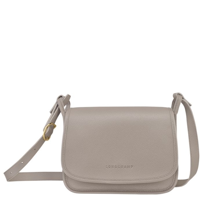 Women\'s Longchamp Le Foulonné M Crossbody Bags Grey | UAE-2390MS