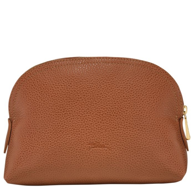 Women's Longchamp Le Foulonné Pouches & Cases Brown | UAE-2486BL