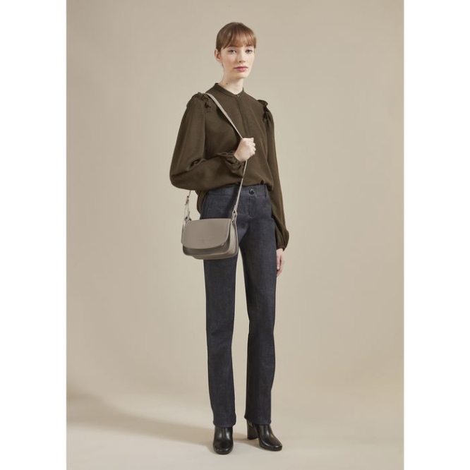 Women's Longchamp Le Foulonné S Crossbody Bags Grey | UAE-1429TH