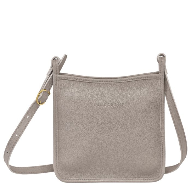 Women\'s Longchamp Le Foulonné S Crossbody Bags Grey | UAE-8042OT