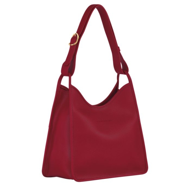 Women's Longchamp Le Foulonné Shoulder Bags Red | UAE-0743ZT