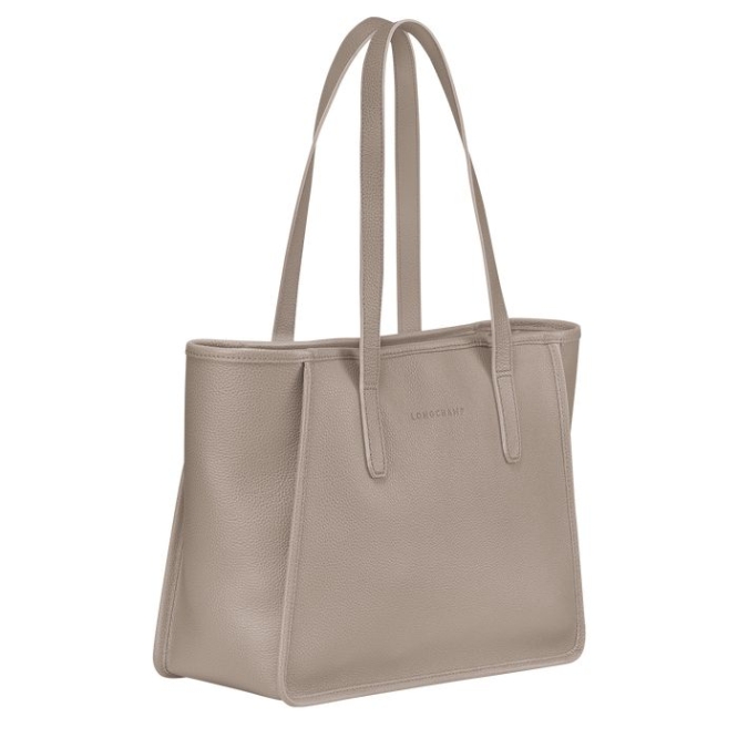 Women's Longchamp Le Foulonné Shoulder Bags Grey | UAE-1458OQ