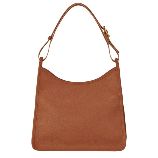 Women's Longchamp Le Foulonné Shoulder Bags Brown | UAE-4076HW