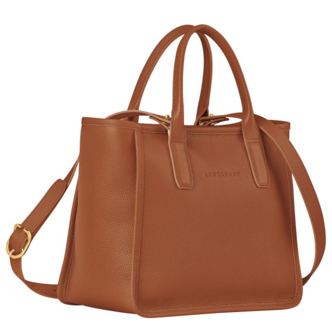 Women's Longchamp Le Foulonné Top-handle Bags Brown | UAE-2430HV