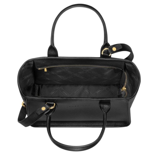 Women's Longchamp Le Foulonné Top-handle Bags Black | UAE-6728AT