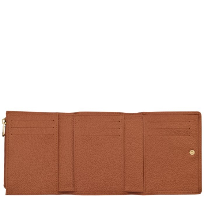 Women's Longchamp Le Foulonné Wallets Brown | UAE-1973RD