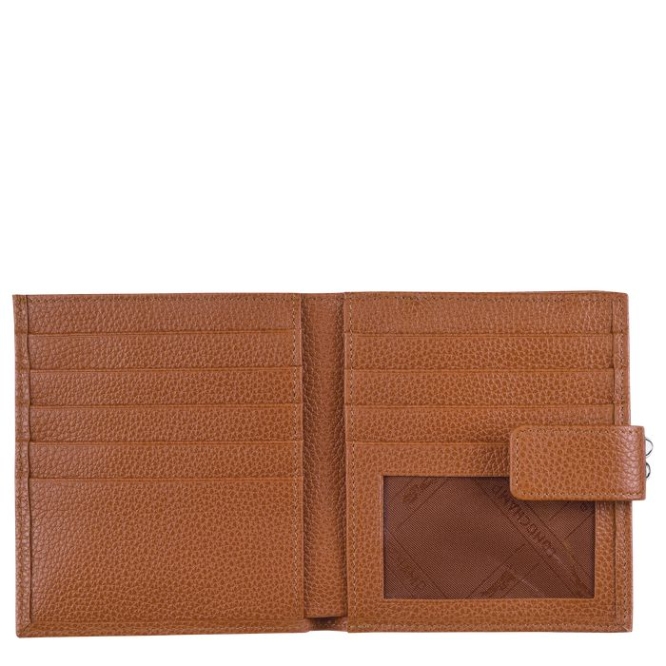 Women's Longchamp Le Foulonné Wallets Brown | UAE-8523OV