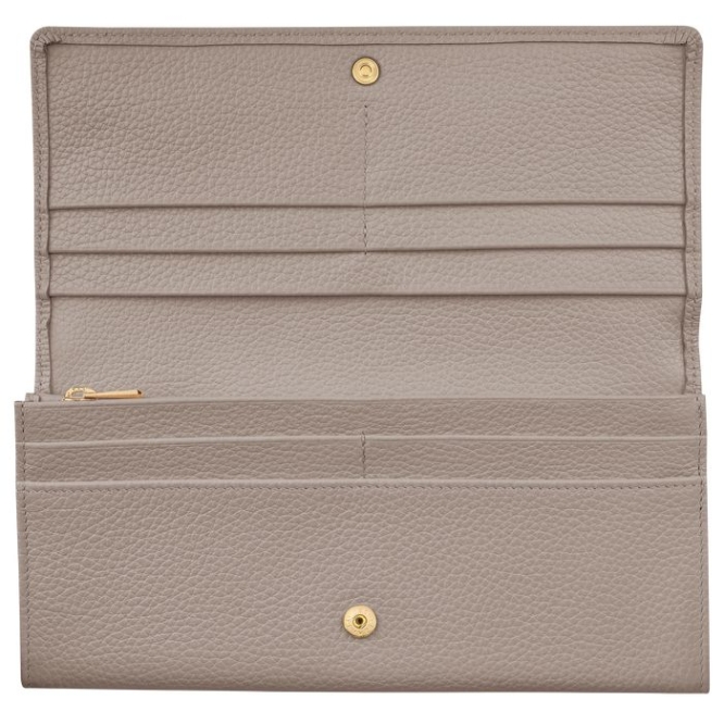 Women's Longchamp Le Foulonné Wallets Grey | UAE-7362LJ