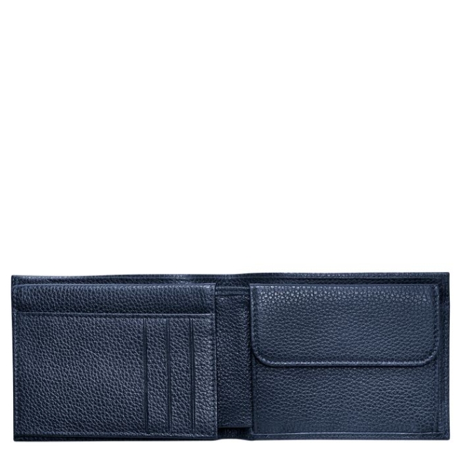 Women's Longchamp Le Foulonné Wallets Navy | UAE-2596WN