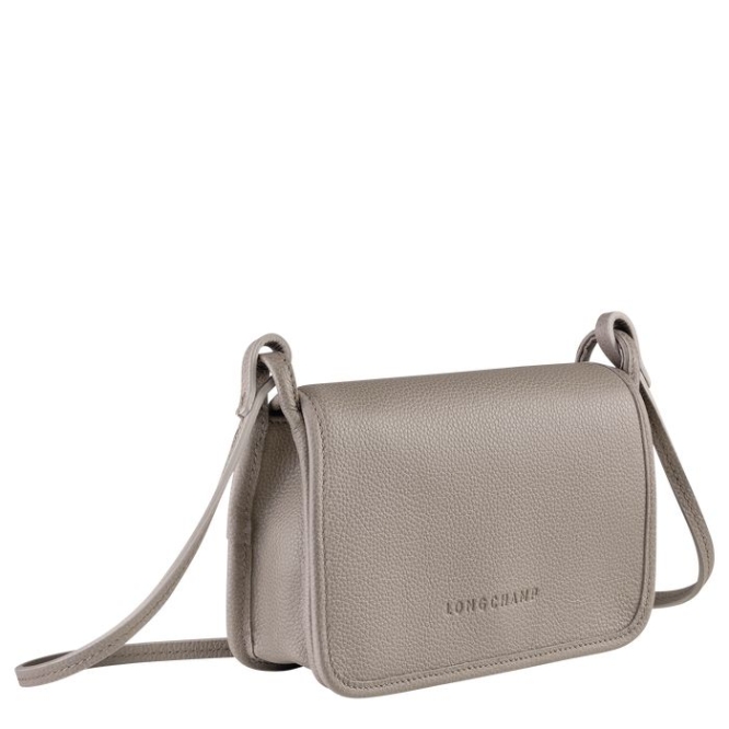 Women's Longchamp Le Foulonné Wallets On Chain Grey | UAE-7864TH