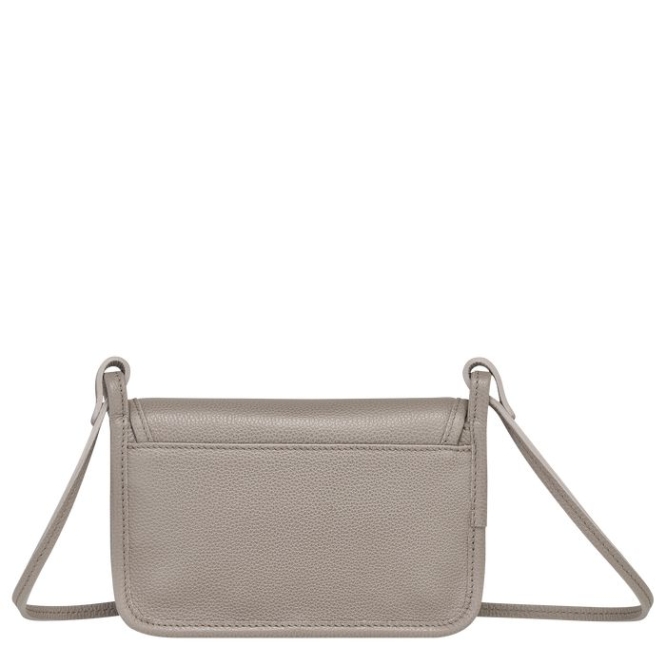 Women's Longchamp Le Foulonné Wallets On Chain Grey | UAE-7864TH