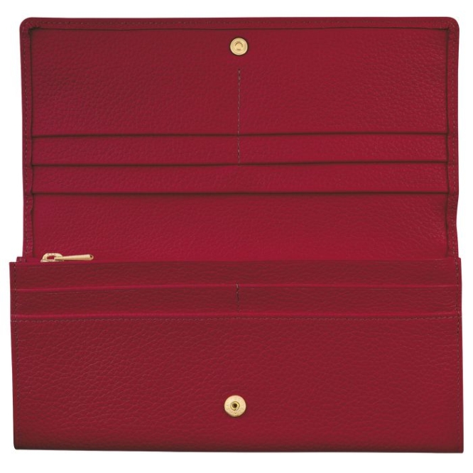 Women's Longchamp Le Foulonné Wallets Red | UAE-2187OS