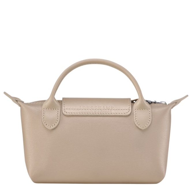 Women's Longchamp Le Pliage City Pouches & Cases Beige | UAE-0269HJ