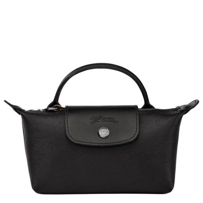 Women\'s Longchamp Le Pliage City Pouches & Cases Black | UAE-3869ZY