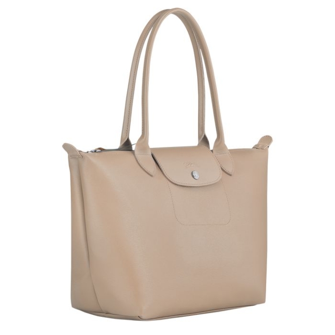 Women's Longchamp Le Pliage City S Shoulder Bags Beige | UAE-2894KM