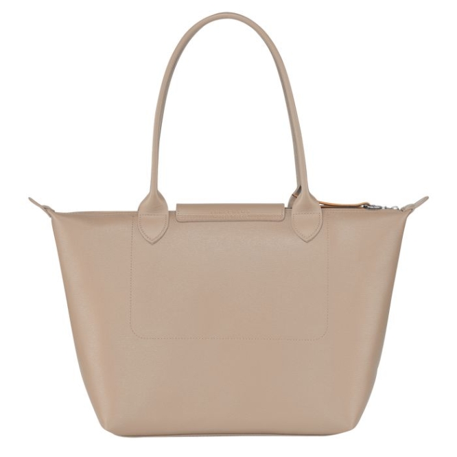 Women's Longchamp Le Pliage City S Shoulder Bags Beige | UAE-2894KM