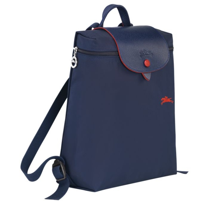 Women's Longchamp Le Pliage Club Backpacks Navy | UAE-4125CW