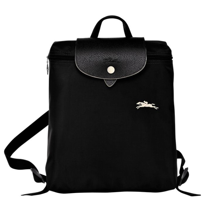 Women\'s Longchamp Le Pliage Club Backpacks Black | UAE-4735YV