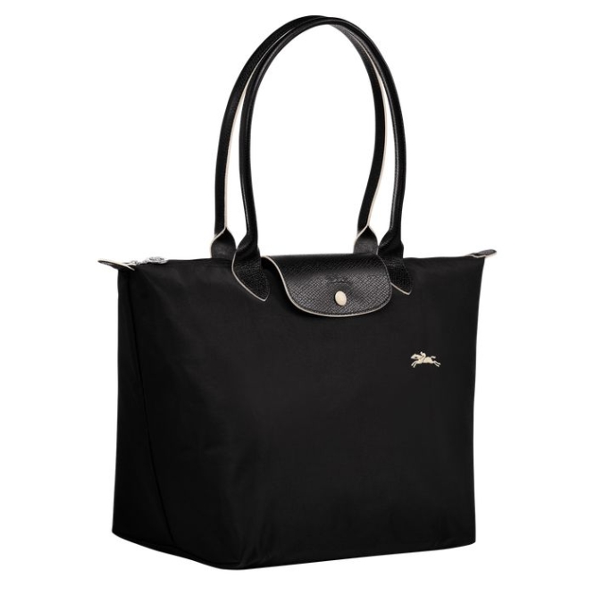 Women's Longchamp Le Pliage Club L Shoulder Bags Black | UAE-3092ME