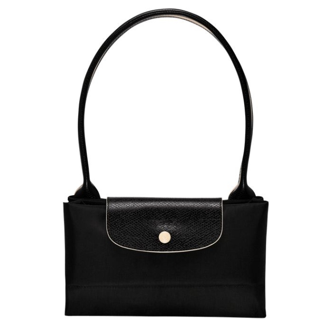 Women's Longchamp Le Pliage Club L Shoulder Bags Black | UAE-3092ME