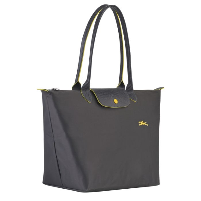 Women's Longchamp Le Pliage Club L Shoulder Bags Grey | UAE-5796YL