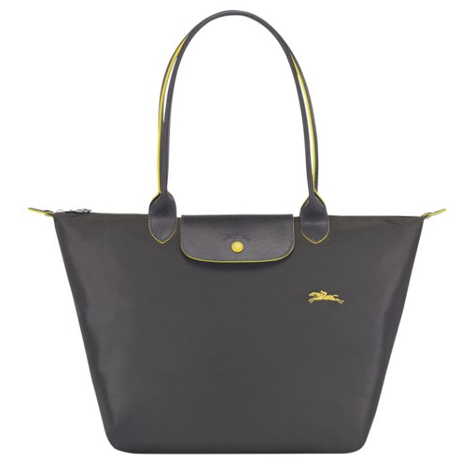 Women\'s Longchamp Le Pliage Club L Shoulder Bags Grey | UAE-5796YL