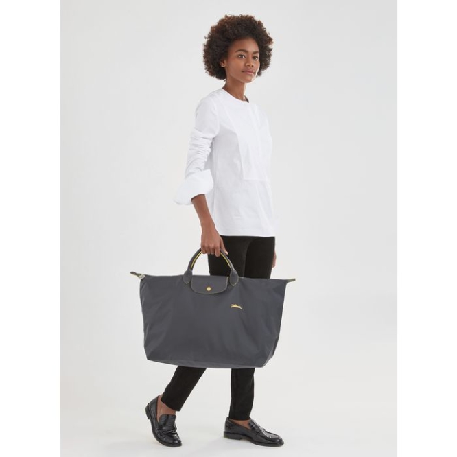 Women's Longchamp Le Pliage Club L Travel Bags Grey | UAE-2573IE