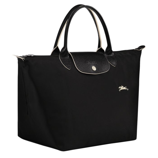 Women's Longchamp Le Pliage Club M Top-handle Bags Black | UAE-1752LN