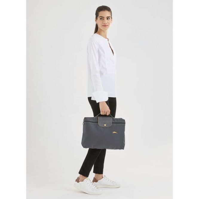 Women's Longchamp Le Pliage Club S Document Holders Grey | UAE-2934CJ