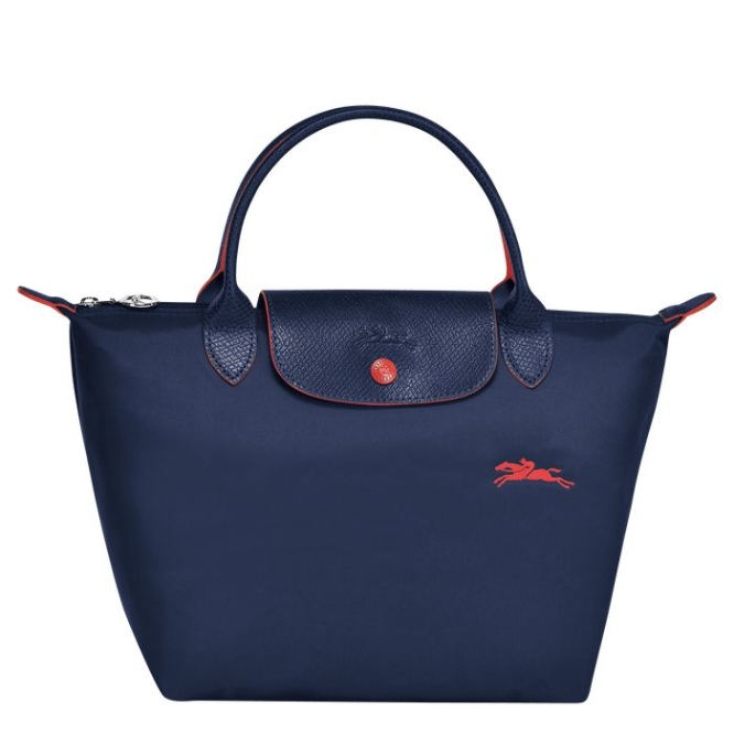 Women\'s Longchamp Le Pliage Club S Top-handle Bags Navy | UAE-4695CT